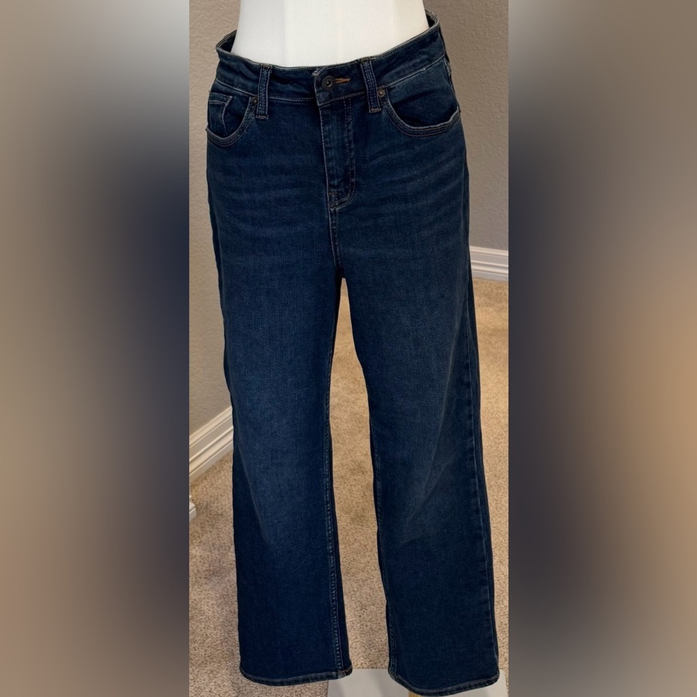 NWOT Flag & Anthem High Rise Straight Leg Ankle Length Dark Indigo Wash Jeans - Picture 3 of 11